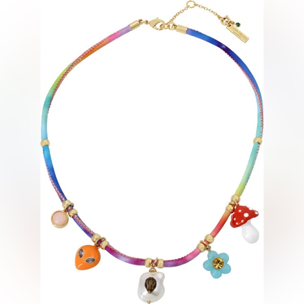Kurt Geiger Mixed Charm Cord Collar Necklace